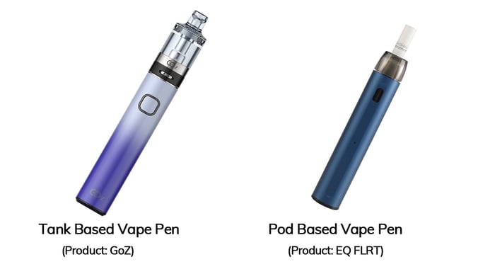 Tank-basierte Vape Pen vs. Pod-basierte Vape Pen
