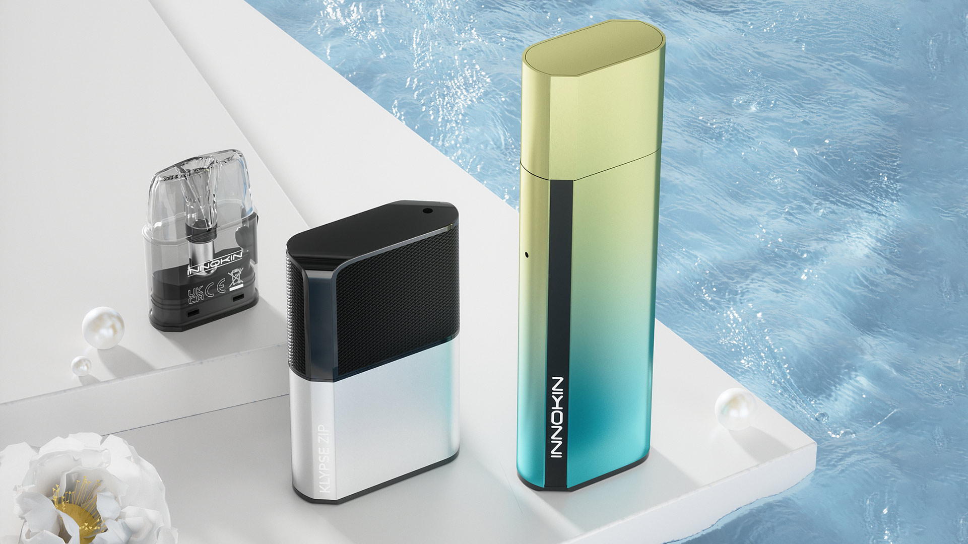 Innokin Kylpse Zip vape, das diskrete Verdampfungsoptionen hervorhebt.
