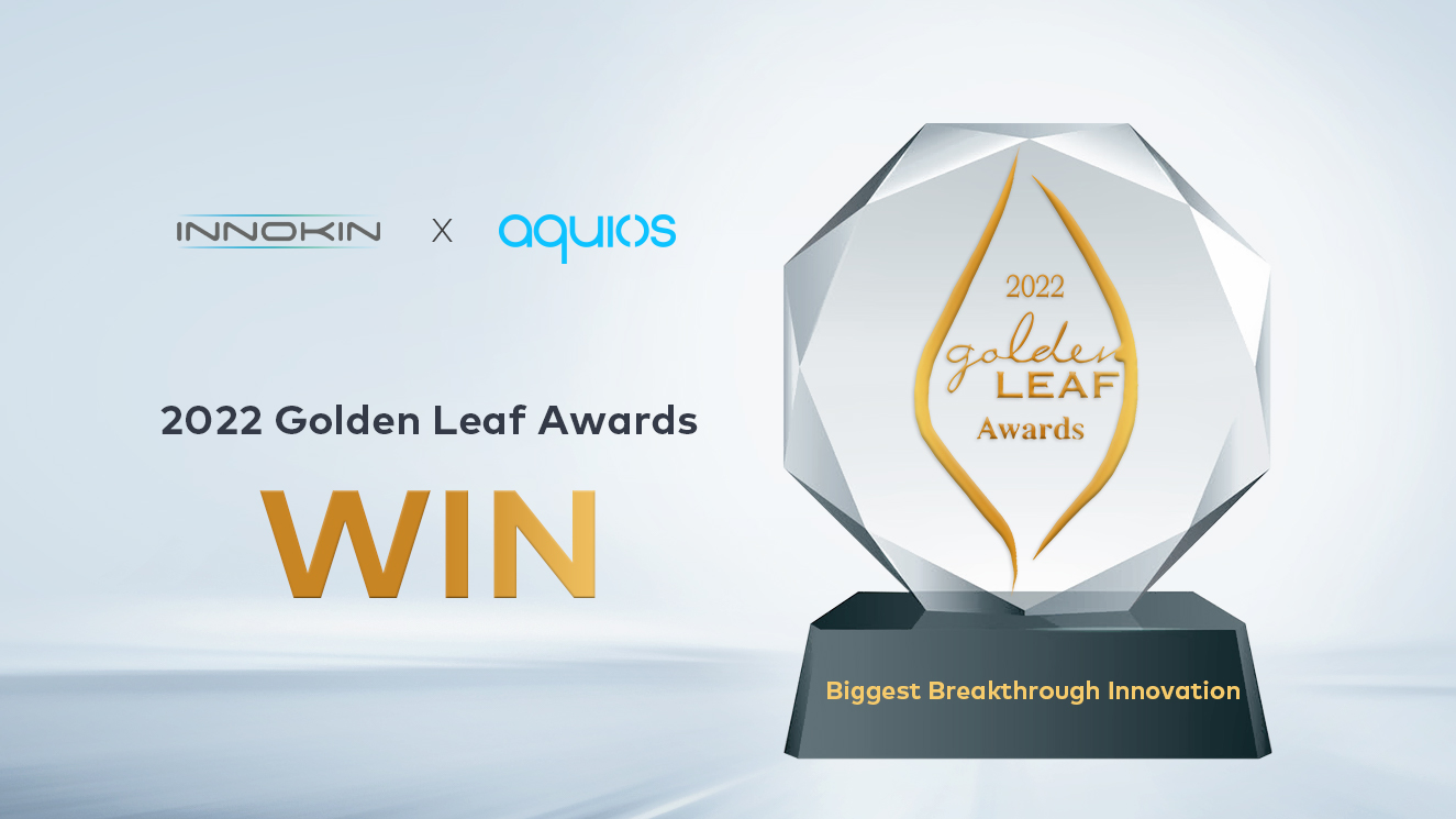 Aquios Labs gewinnt 2022 Golden Leaf Award für bahnbrechende Innovation im Bereich des wasserbasierten Dampfens.