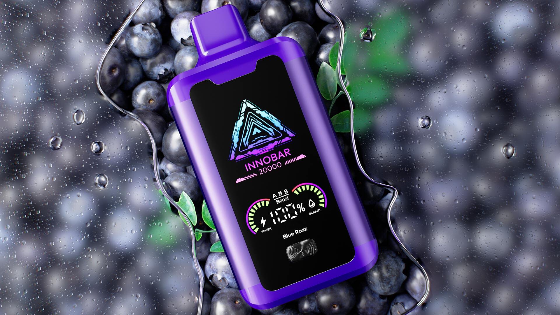 Einweg Vape INNOBAR 20000 AB Boost Blue Razz - Tragbare und geschmackvolle E-Zigarette