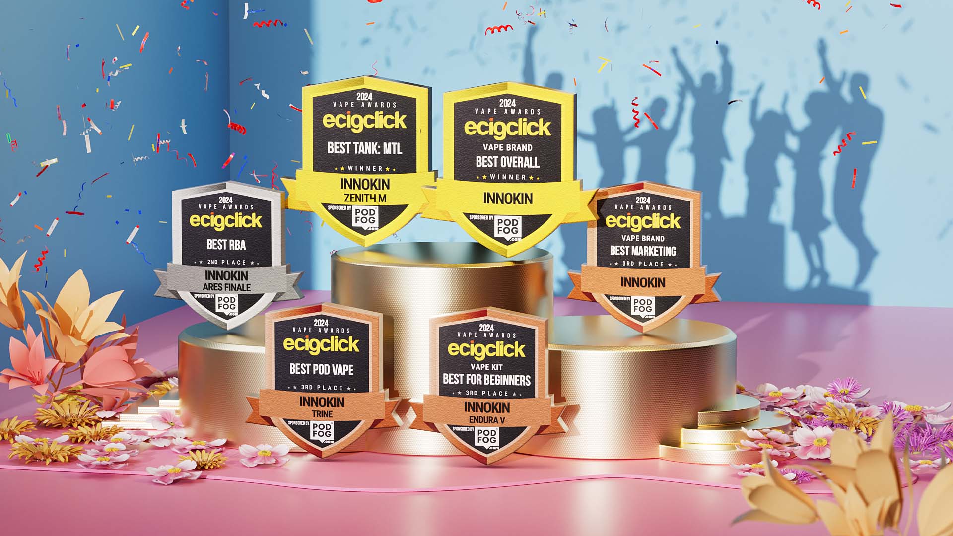 INNOKIN triumphiert bei den Ecigclick Vape Awards 2024 mit sechs großen Gewinnen